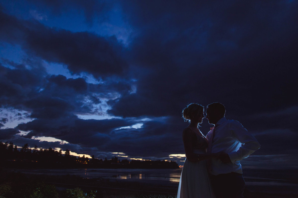 Beach Club Wedding Night Shot