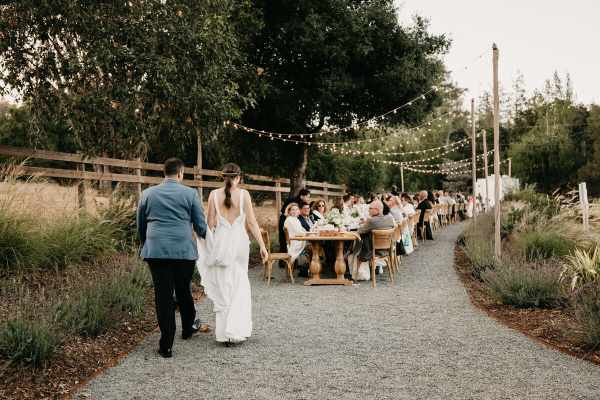Sonoma Private Estate Wedding Bride Groom Entrance