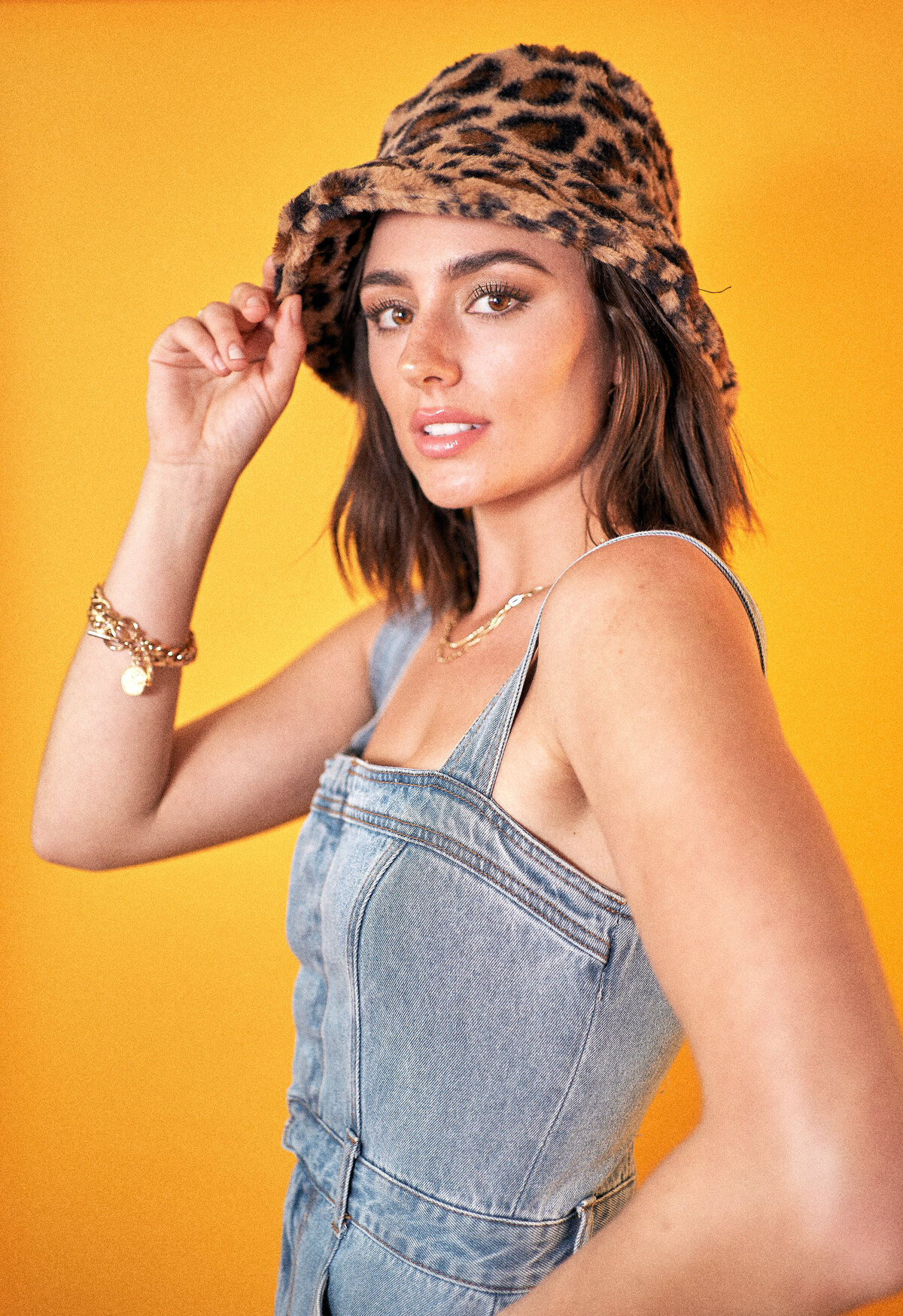 Studio lighting portraits bright and funky