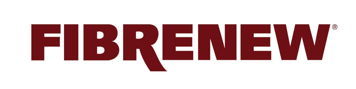 Red logo spelling "Fibernew"