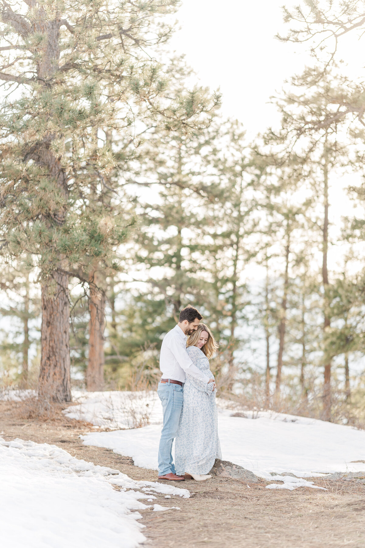 Colorado Winter Maternity Mountain Pictures Mount Falcon Elena Spraguer Photography0045