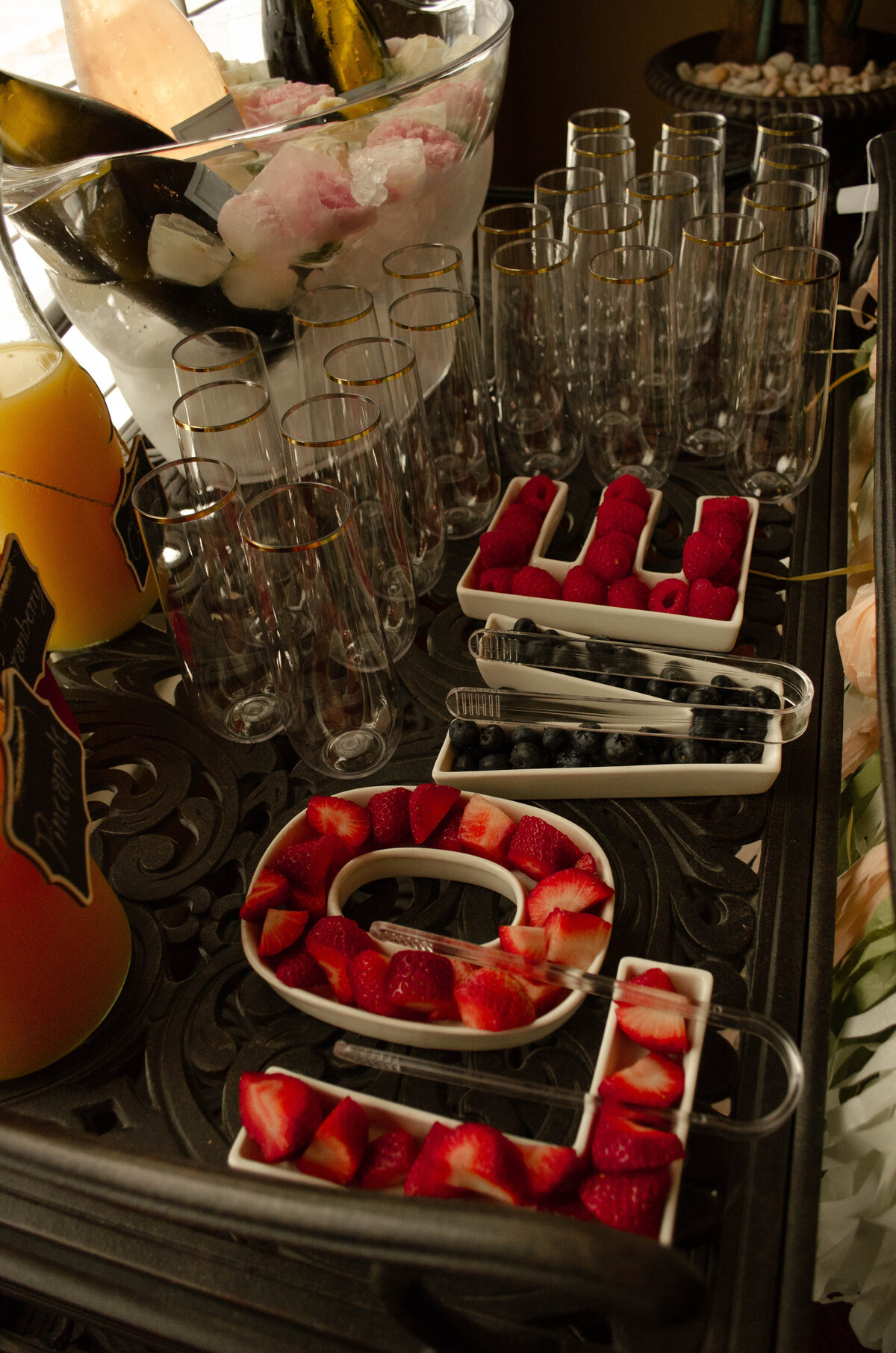 bridal shower drink cart photo