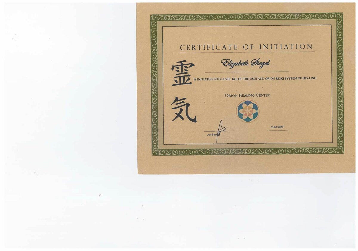 2022 Reiki Level 1 and 2