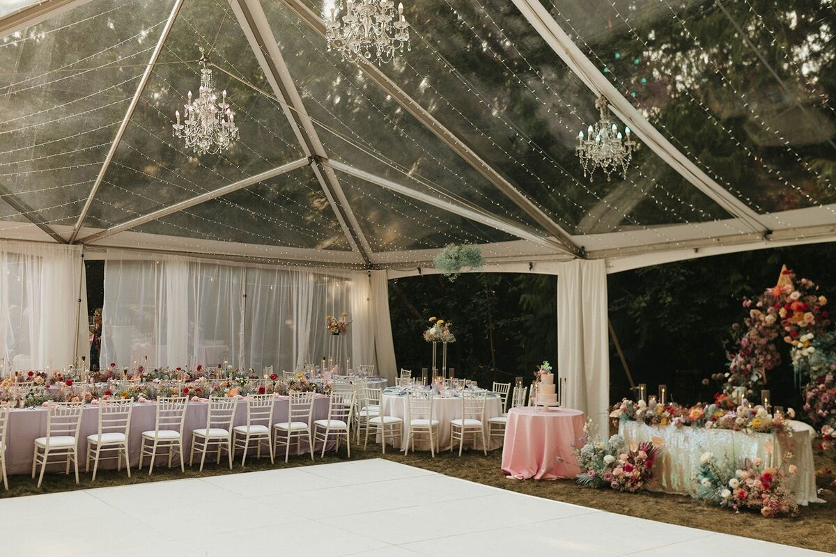 colorful-iridescent-wedding-tented-reception