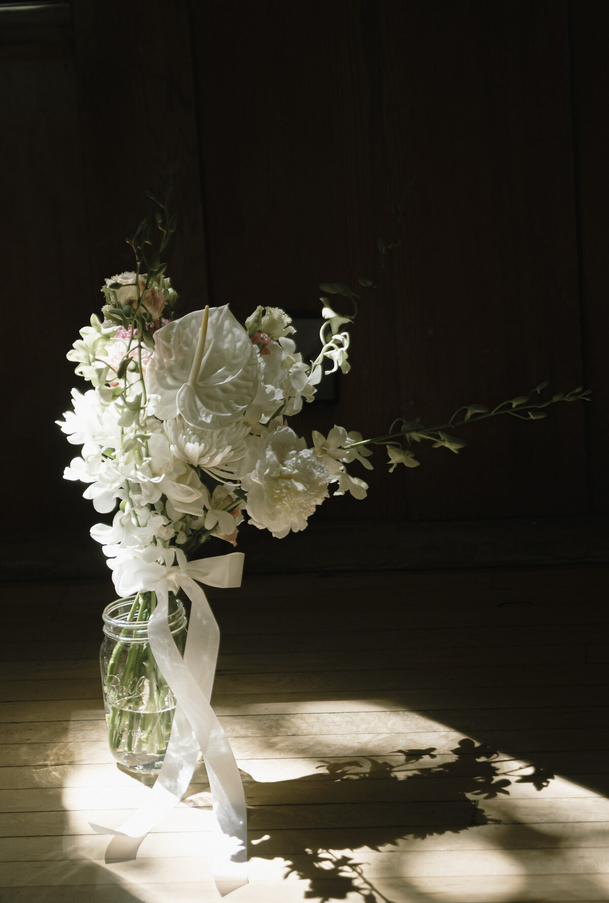 wedding bouquet in sunlight