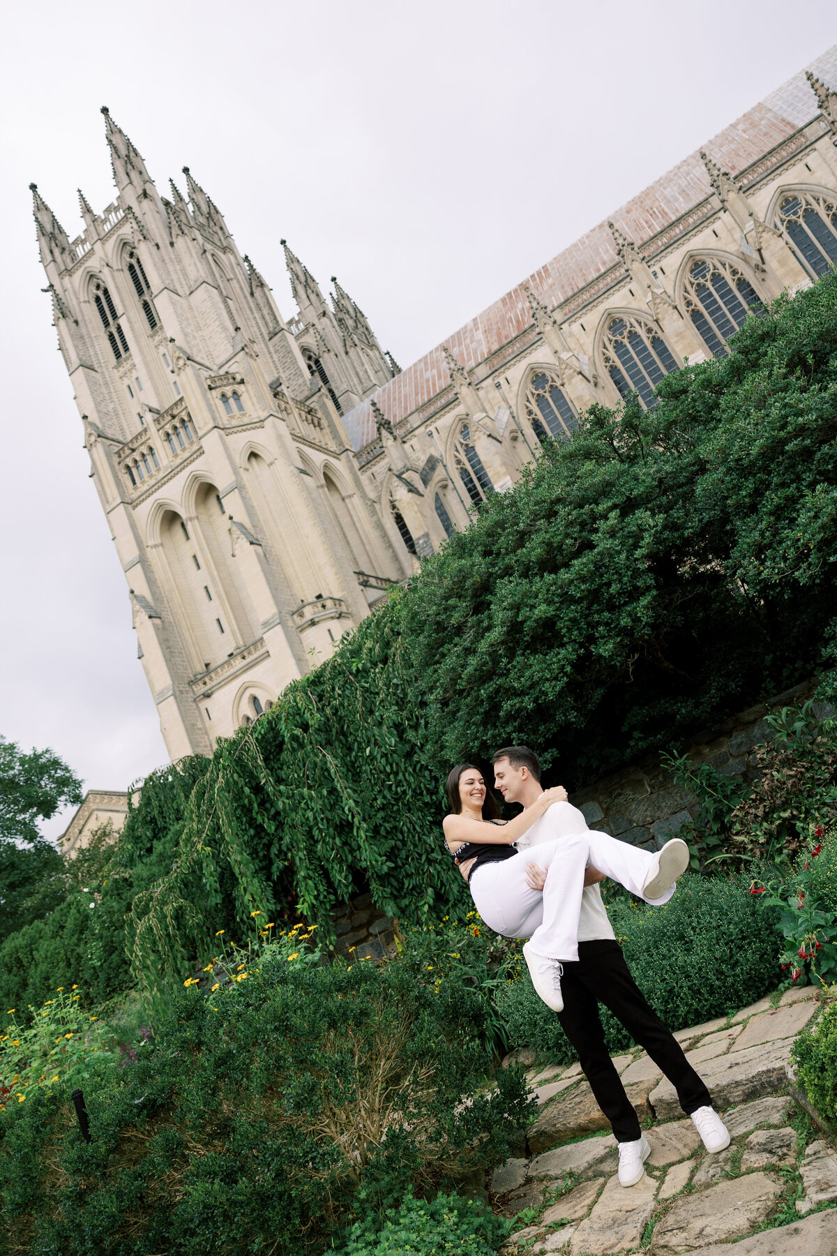 Michelle  Dylans Engagement Session_National Cathedral Washington DC Wedding Photographers_0011
