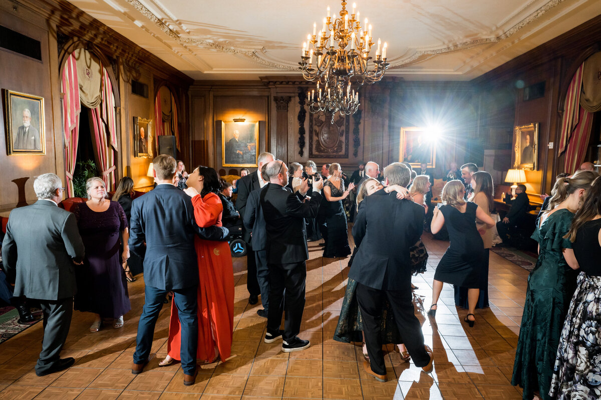 dance floor photo from wedding at duquesne club