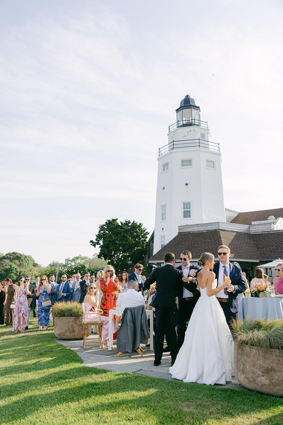 Montauk Yacht Club Wedding Cocktail Hour, Hamptons Seaside Wedding, Long Island Seaside Wedding Venues