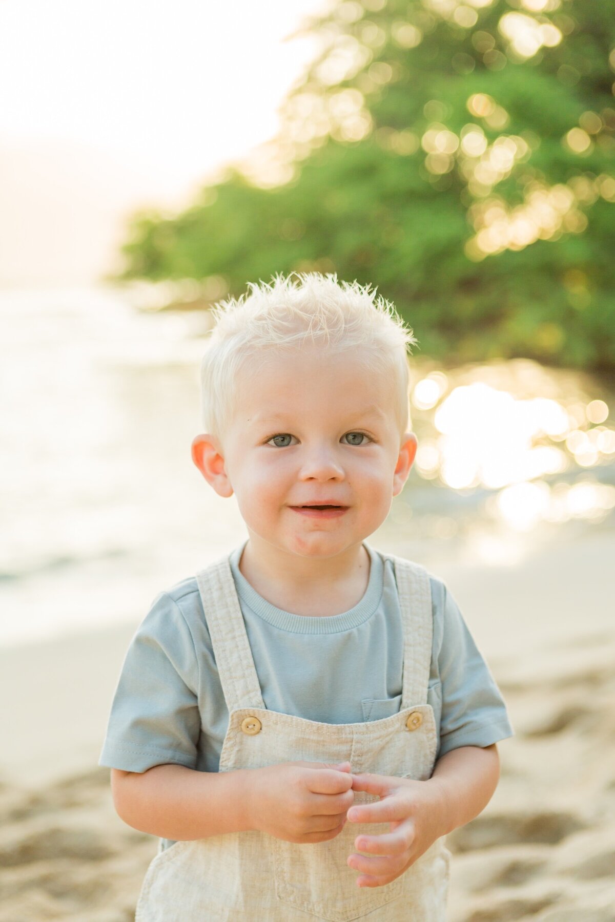 Oahu Family Portraits of cute little boy