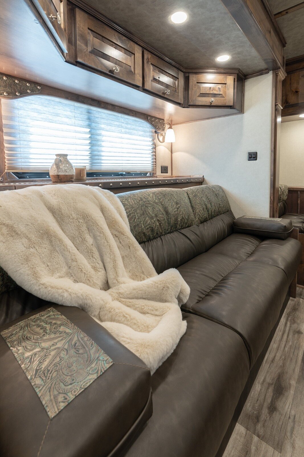 luxury horse trailer living area