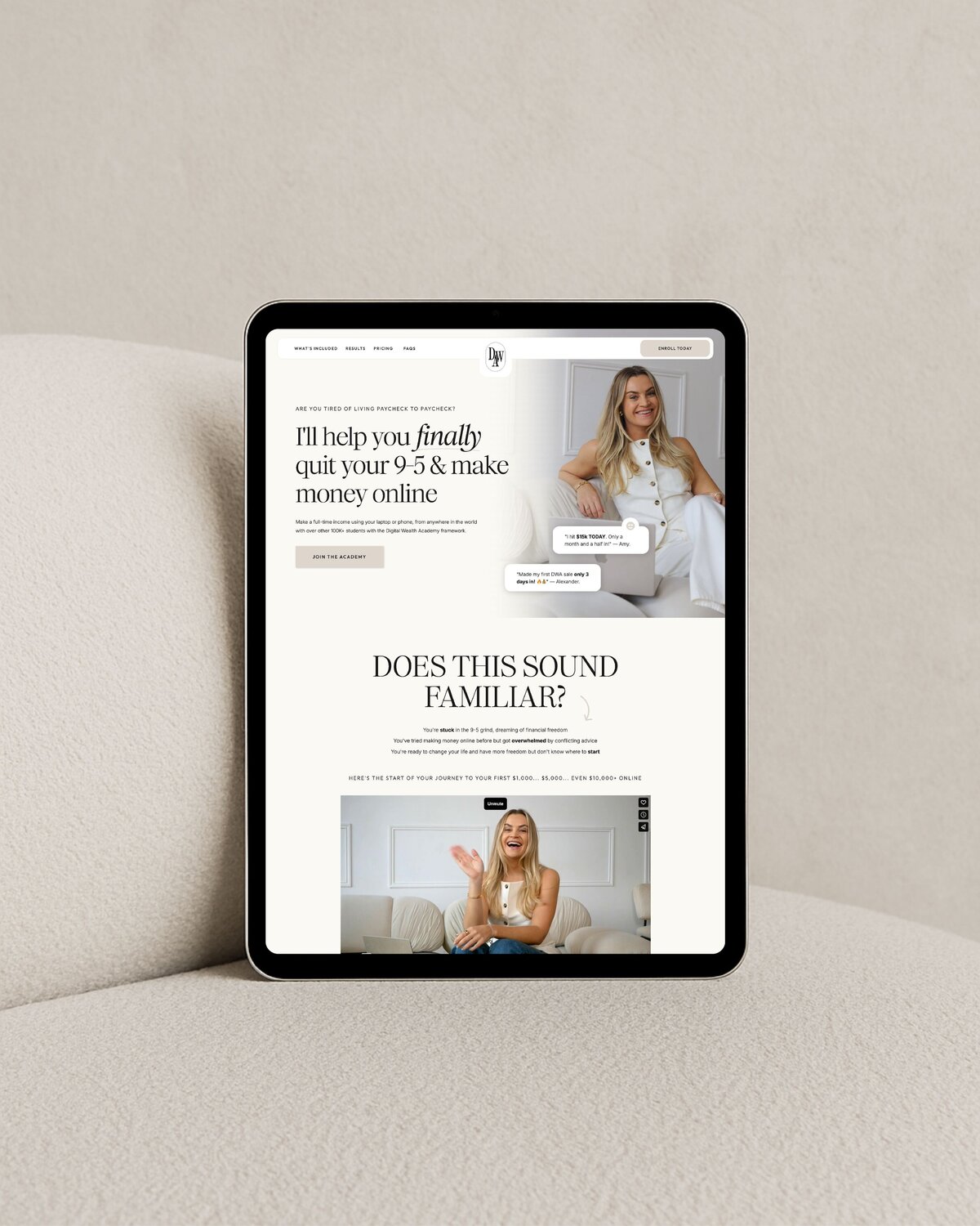 Custom Showit Sales Page for Coach