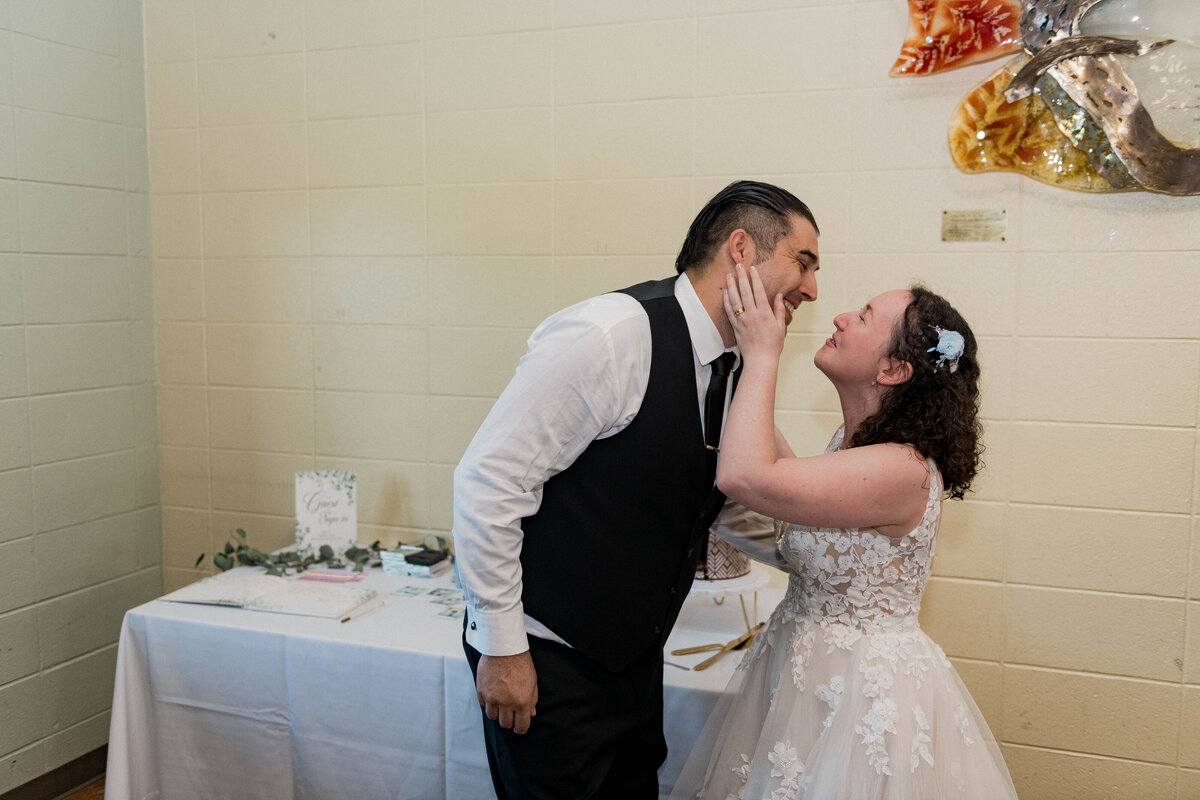 Bridal veil close-up detail with lace