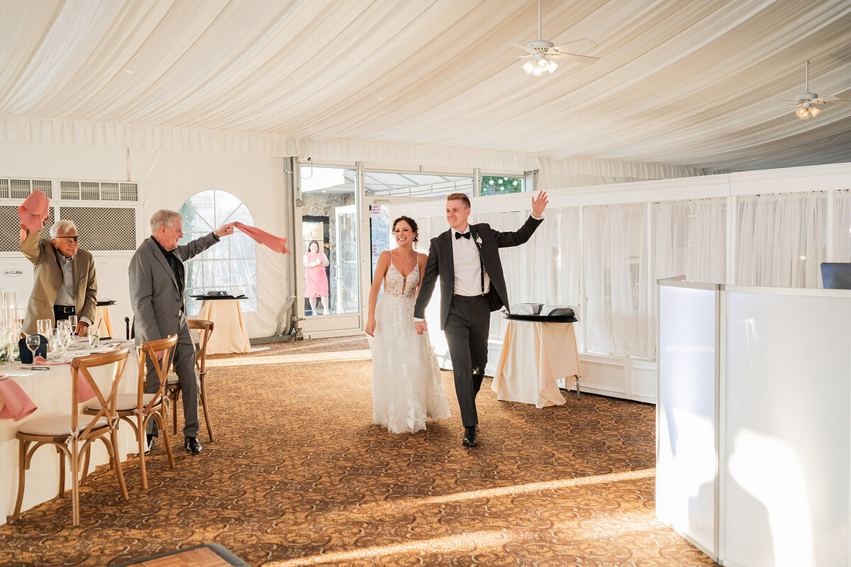 bride and groom intro