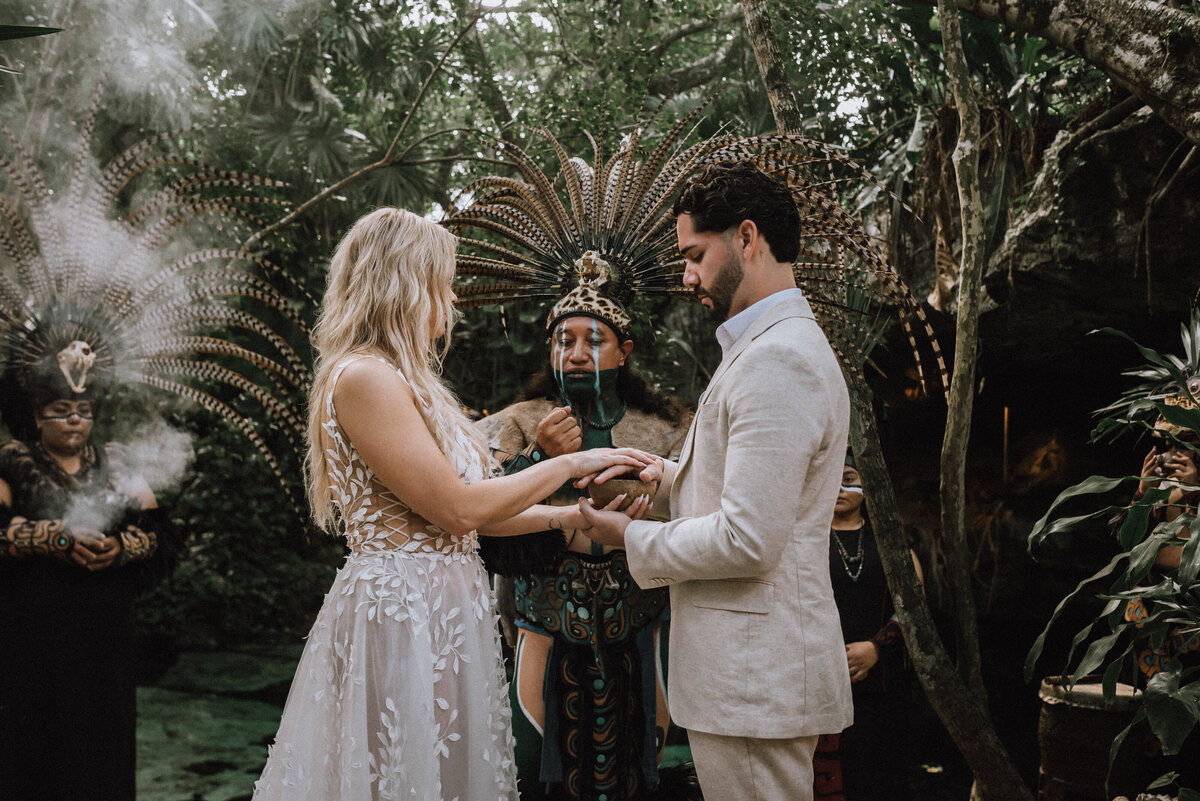 Mayan Wedding Ceremony at a Cenote in Tulum