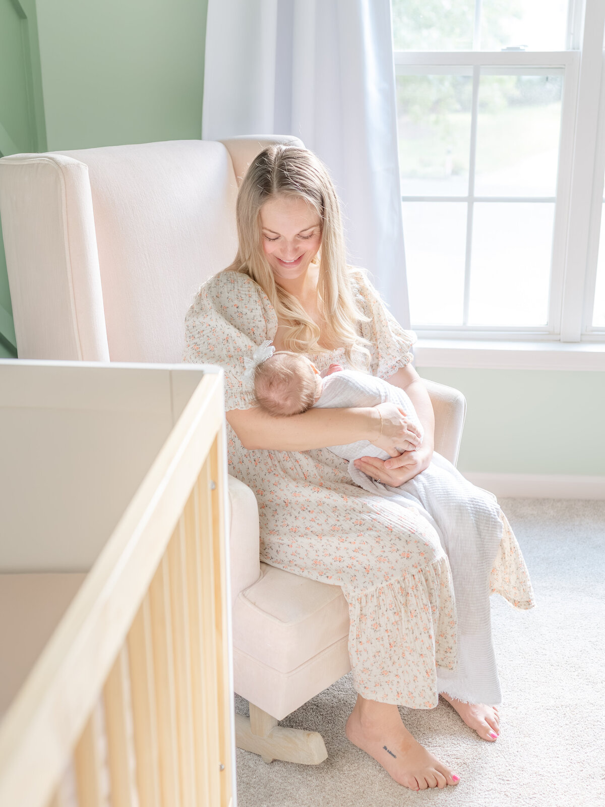Mom rocky baby my apex newborn photography