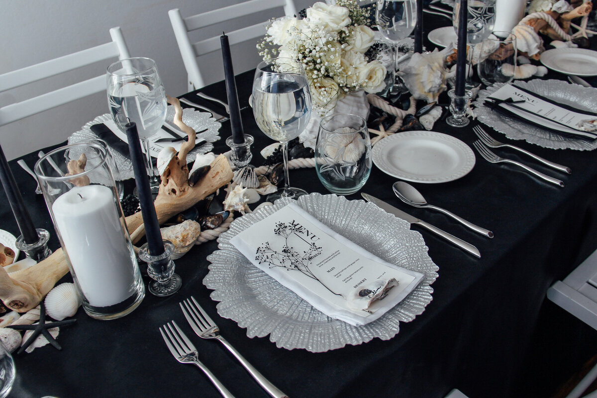 elegant wedding proposal table setting wedding planner nyc Pearl ivy events