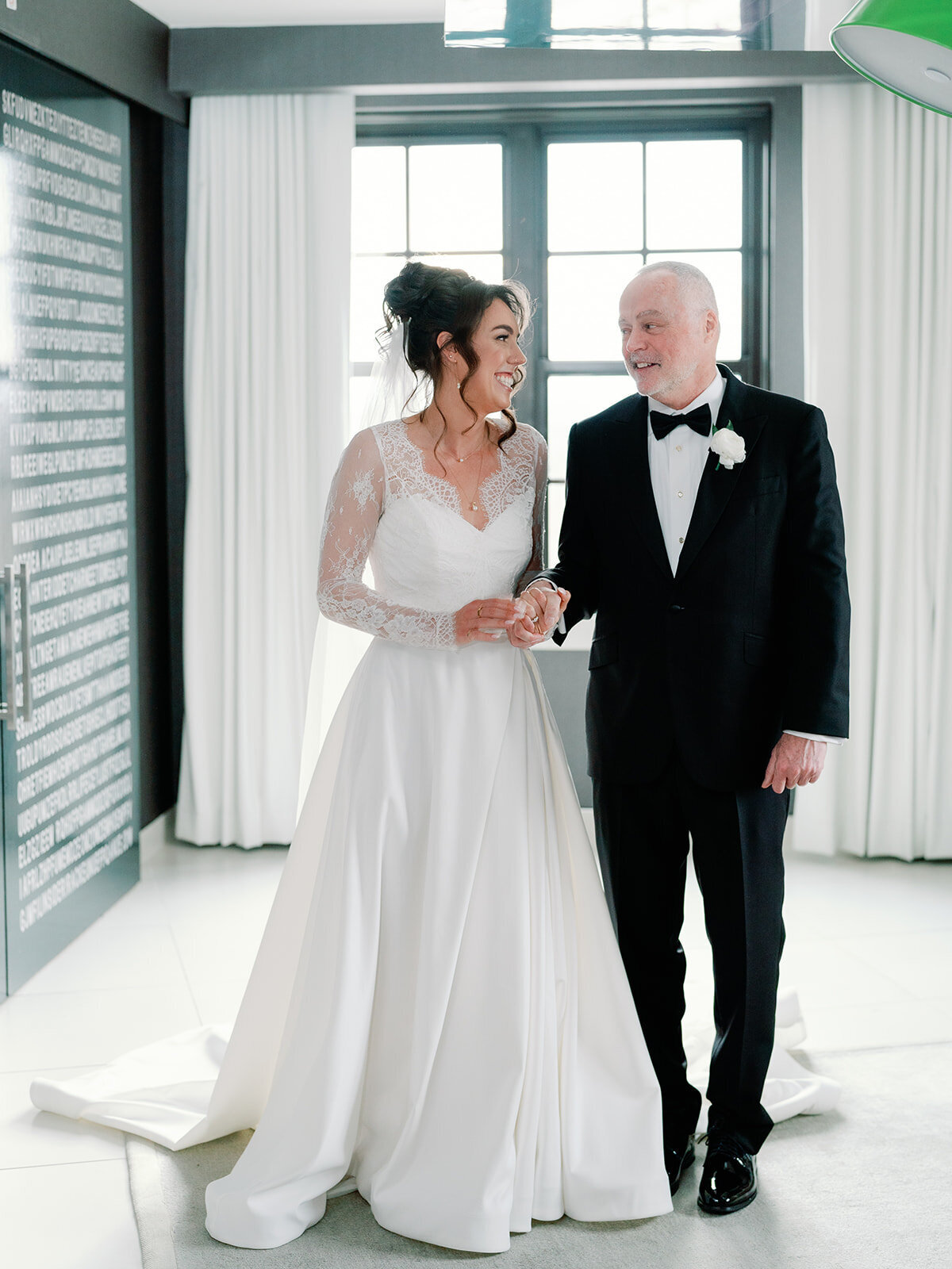 Bride and her dad wedding day portrait at Hotel Washington