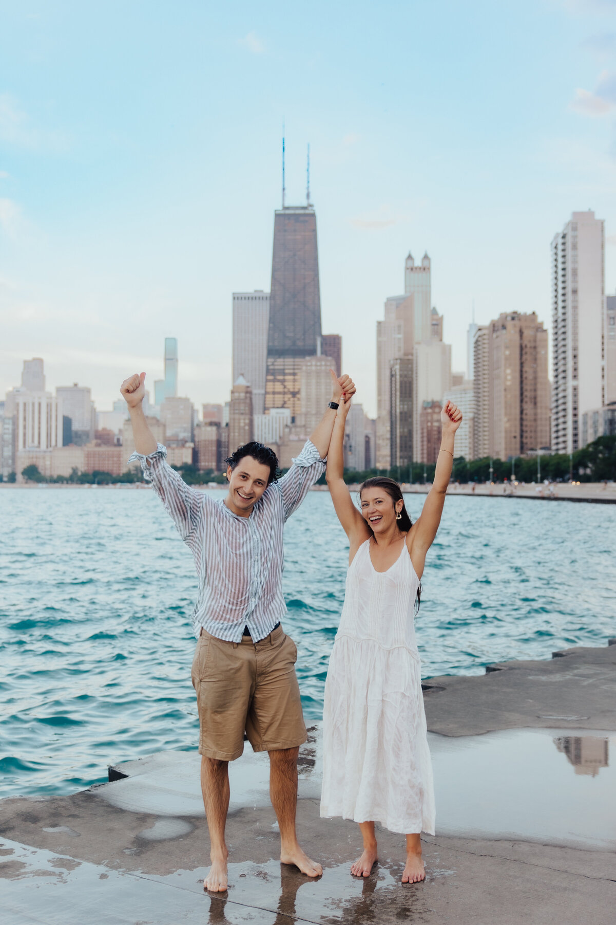 Chicago Engagement Session at North Ave Beach