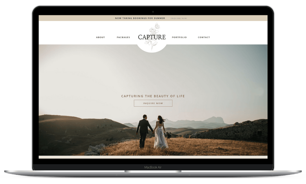 Photographers showit website template