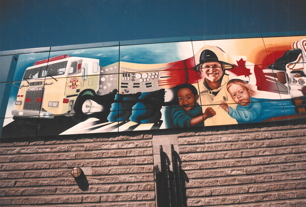 Brent Ray Fraser Firehall 9 Mural - July 1999
