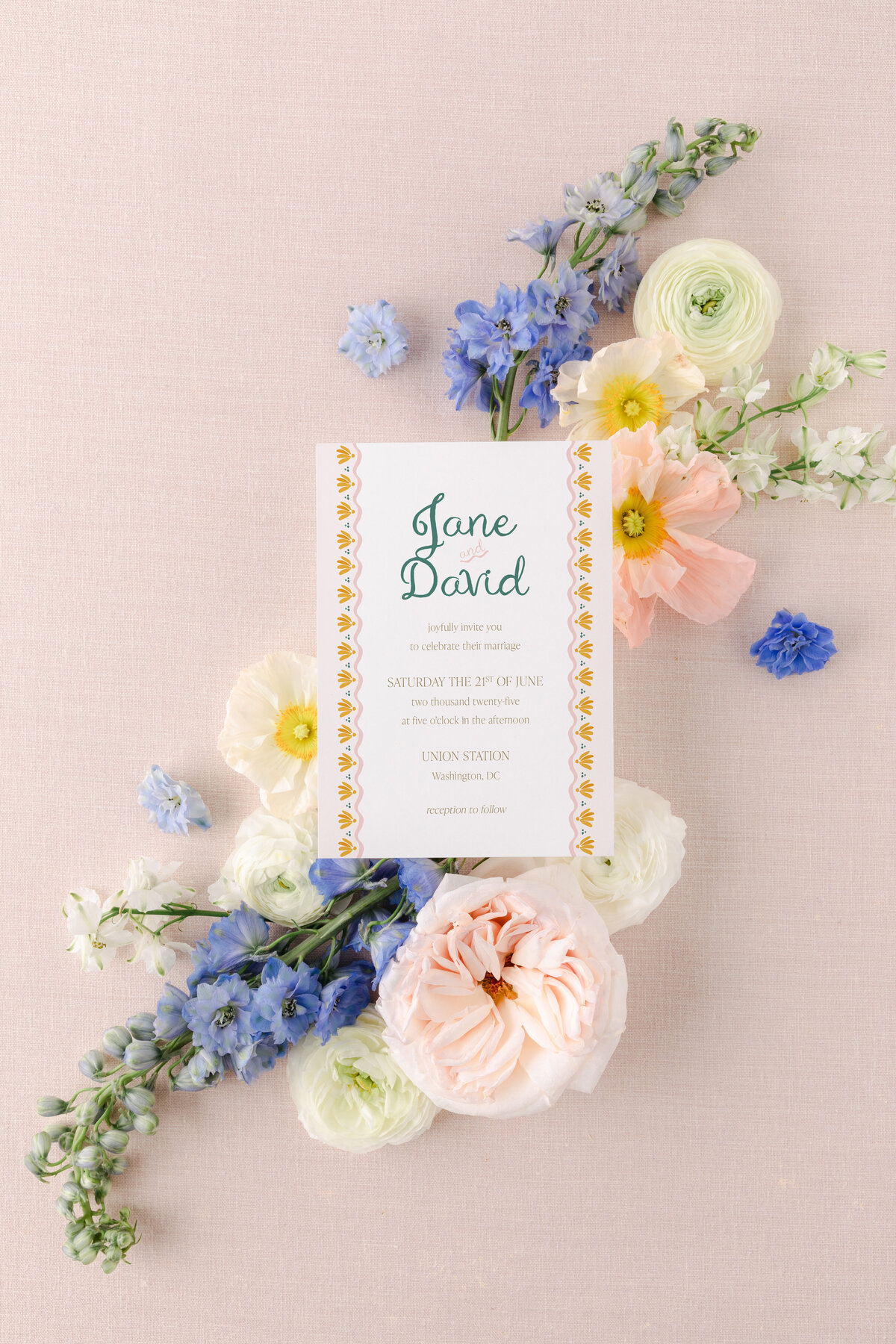 Watercolor Floral Border - Coquette - 21