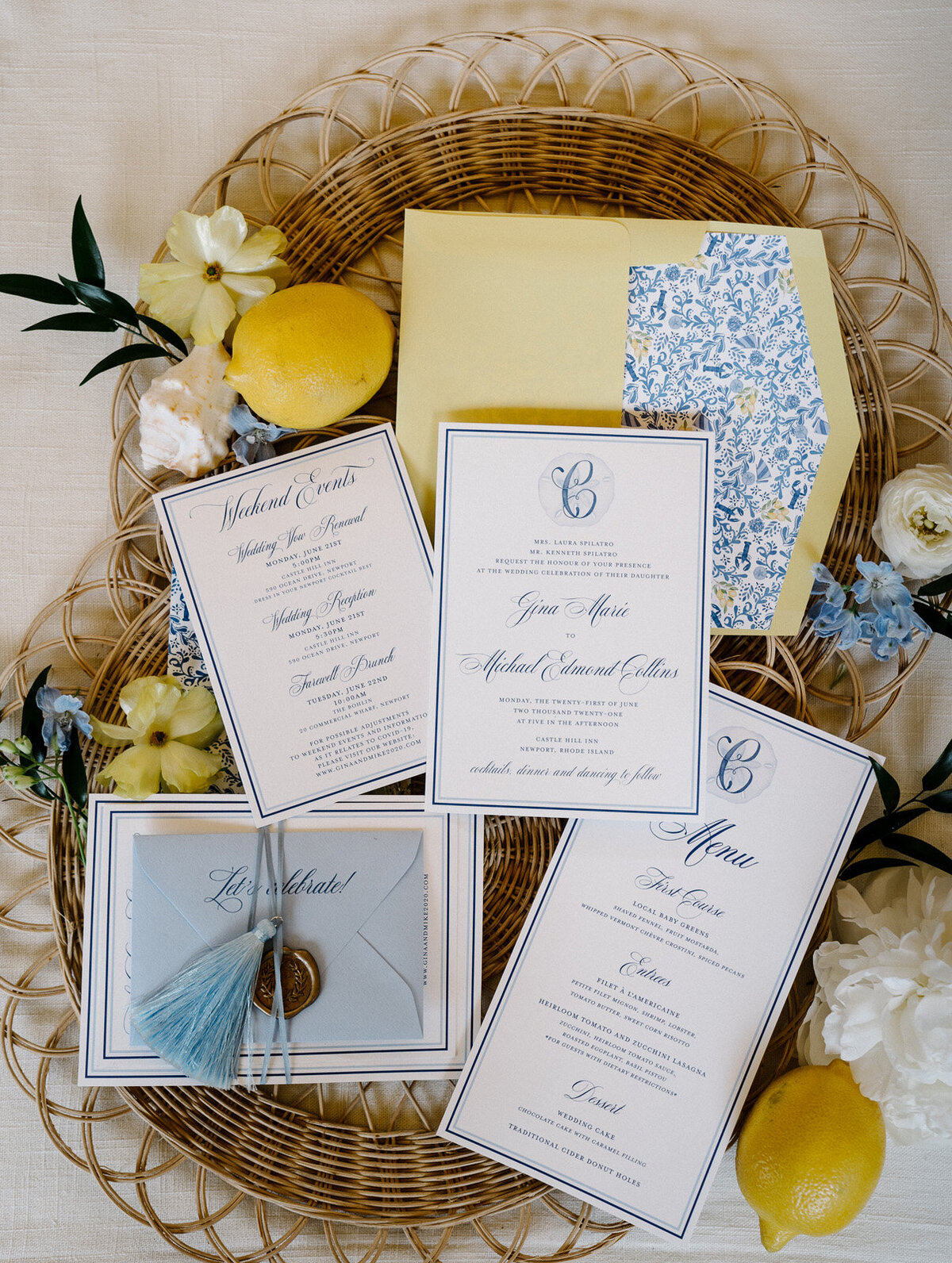 Kate-Murtaugh-Events-Newport-Castle-Hill-Inn-wedding-watercolor-invitations