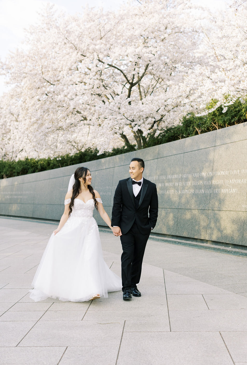 DC Tidal Basin Cherry Blossom Wedding Photos | Adela Antal Photography