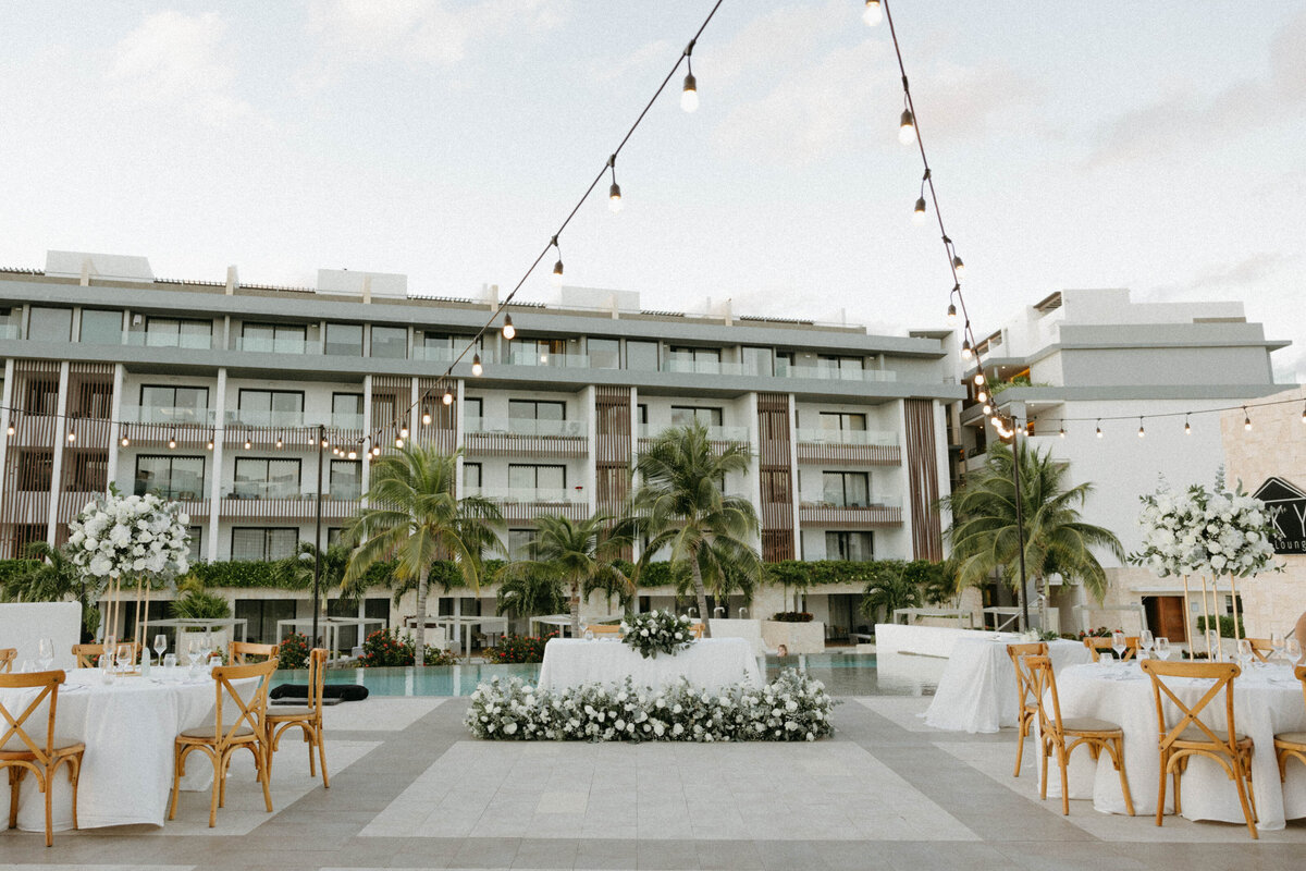 resort set up for destination wedding