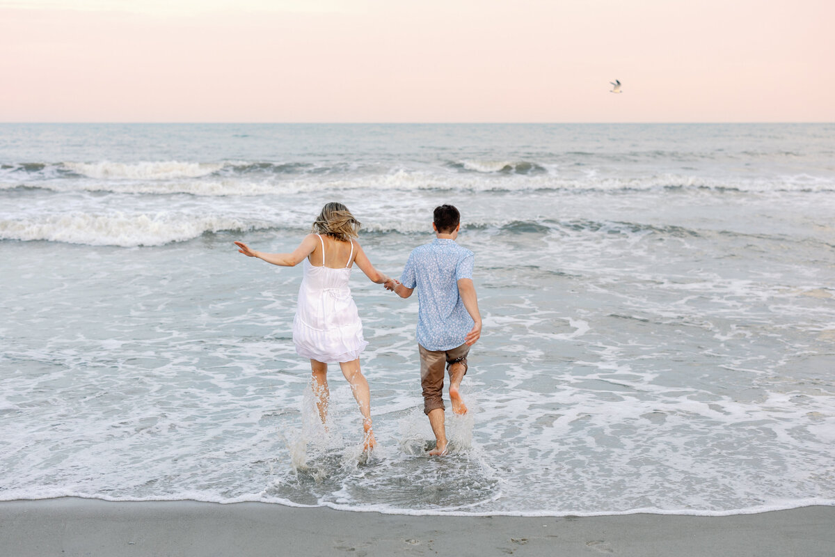 Romantic Beach Engagement Session in Wilmington, North Carolina