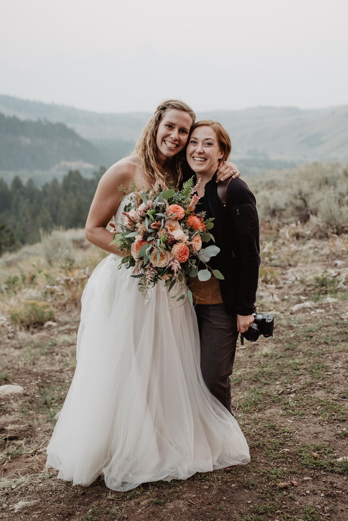 Jackson Hole Photographers capture bride with photographer