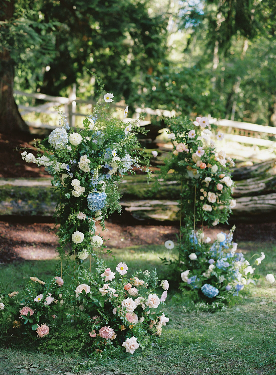 Colorful floral arch
