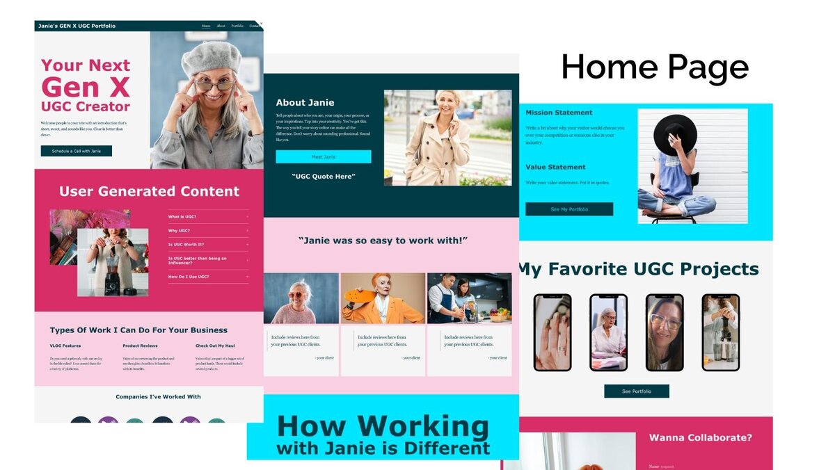 Screenshot of about page