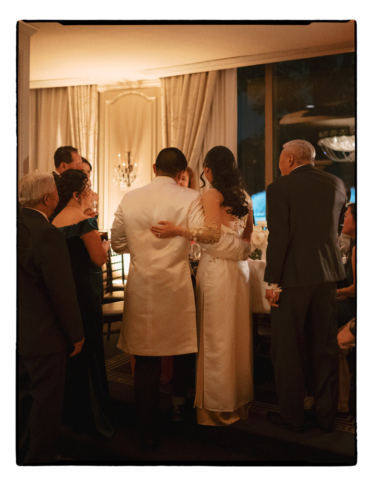 A photo of the wedding reception at the Hotel Zaza wedding in Houston.