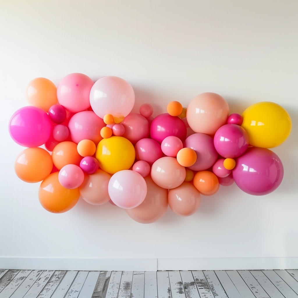 bright balloon garland