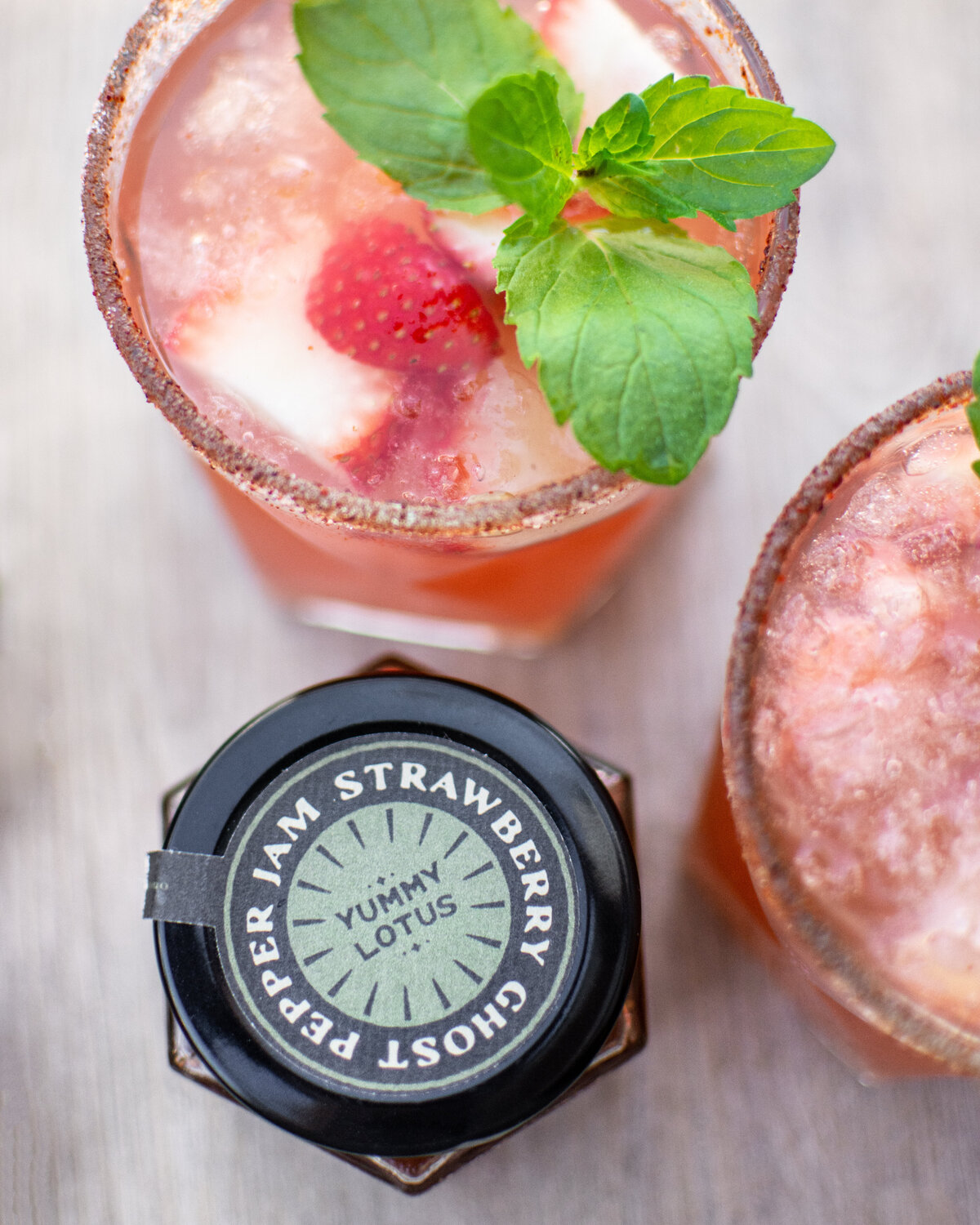 yummy lotus pepper jams strawberry ghost pepper mojito