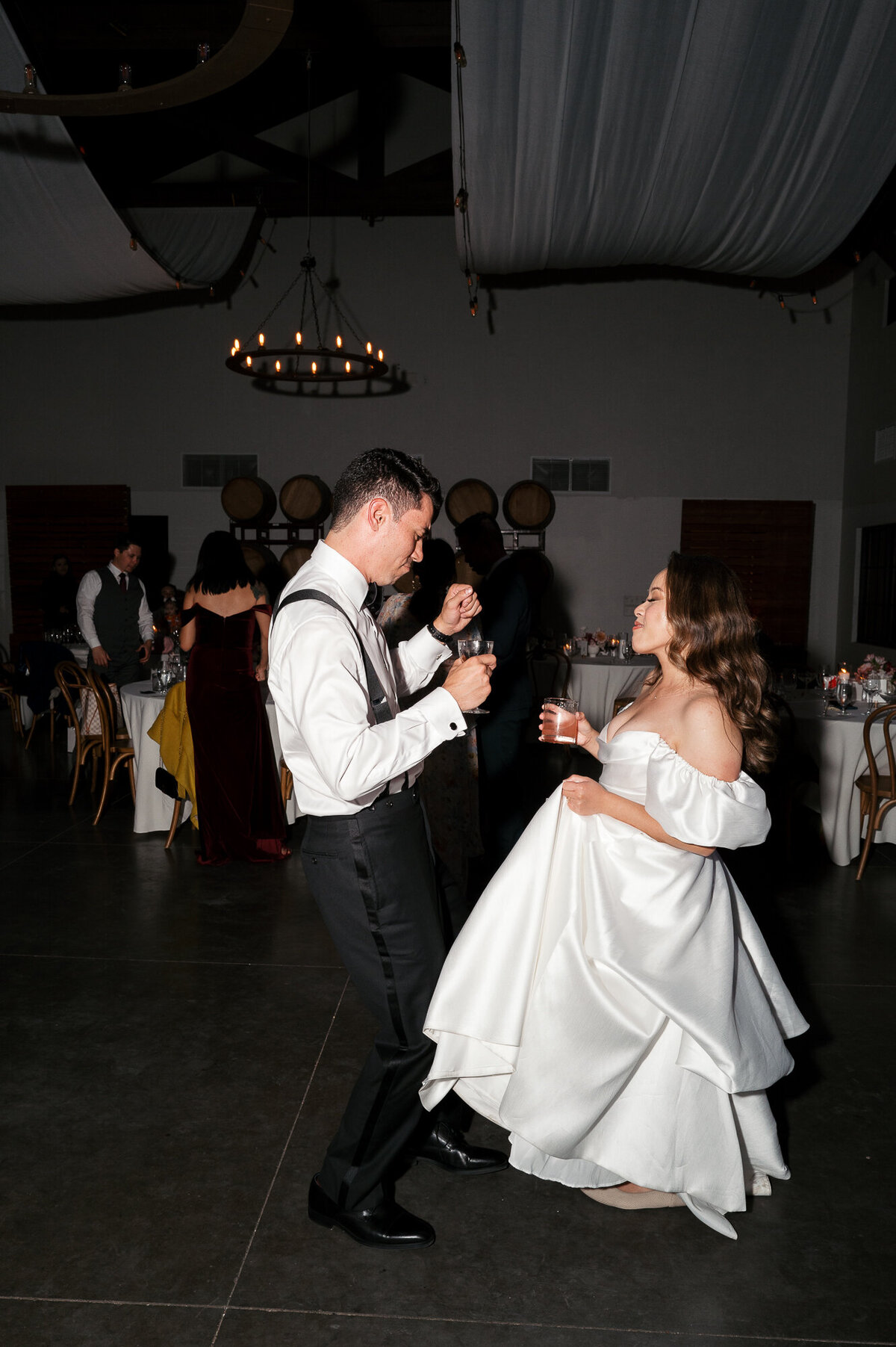 bride and groom dance floor at Viansa wedding