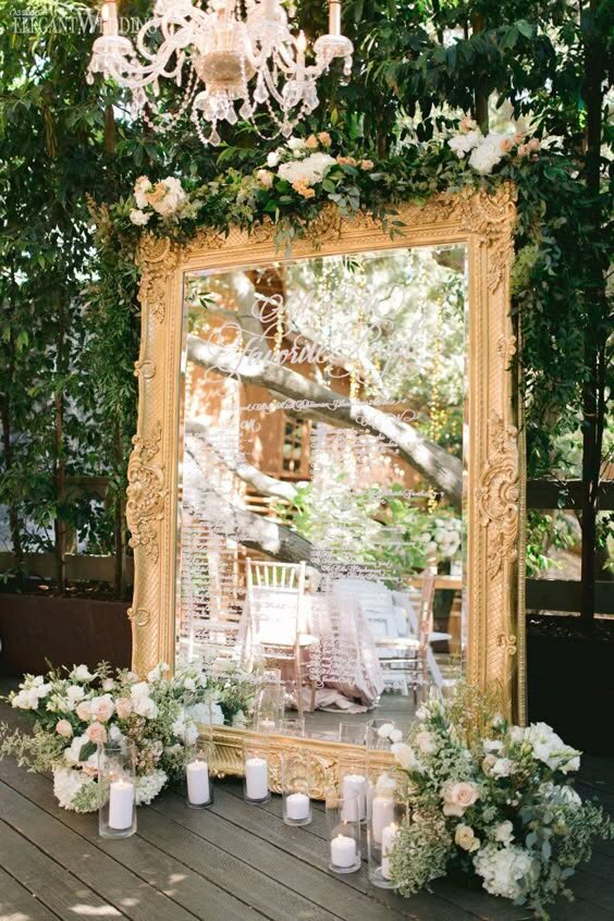 romantic mirror seating chart