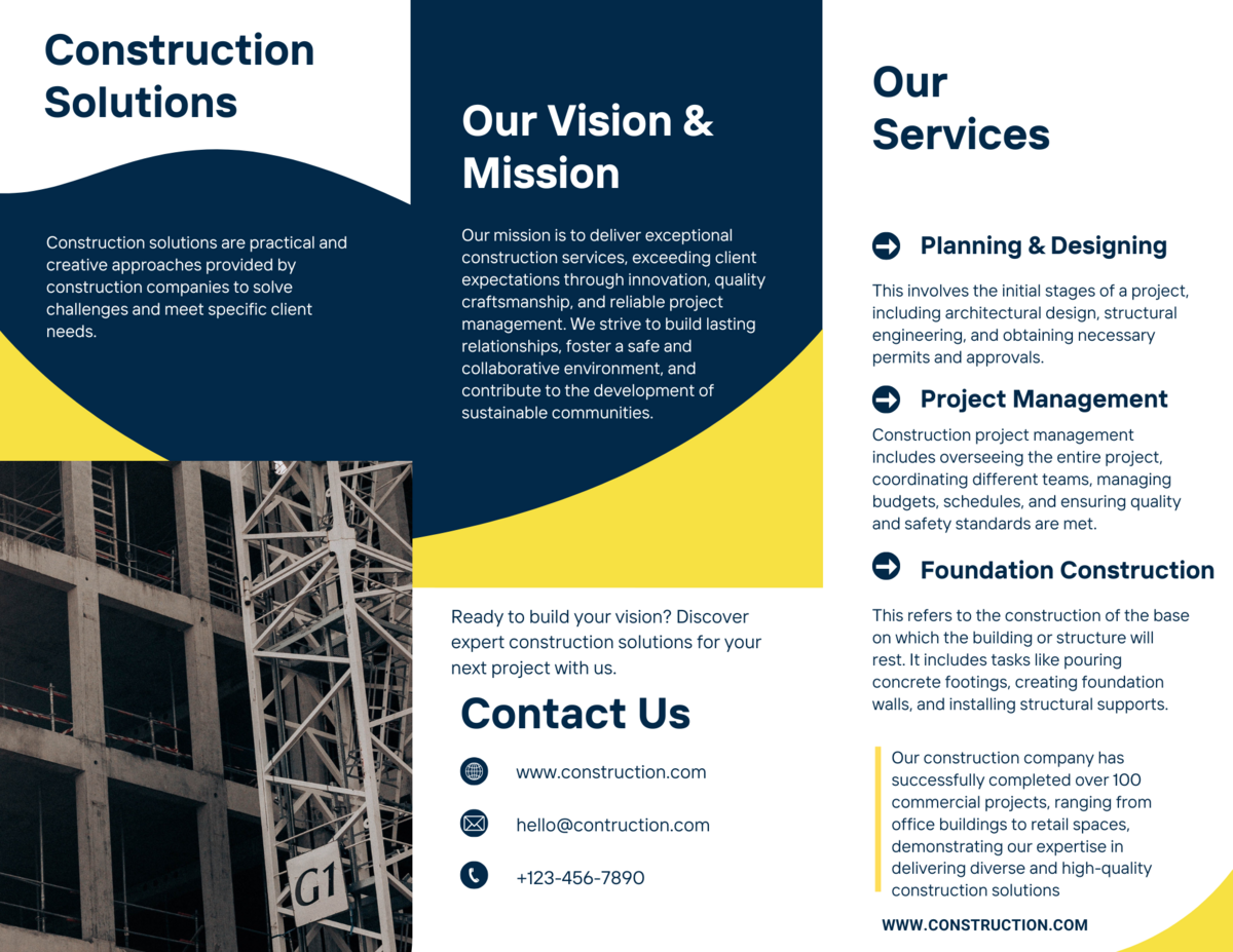 custom brochure for my business event