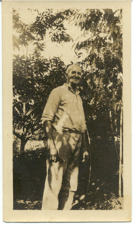 young colonel by plants
