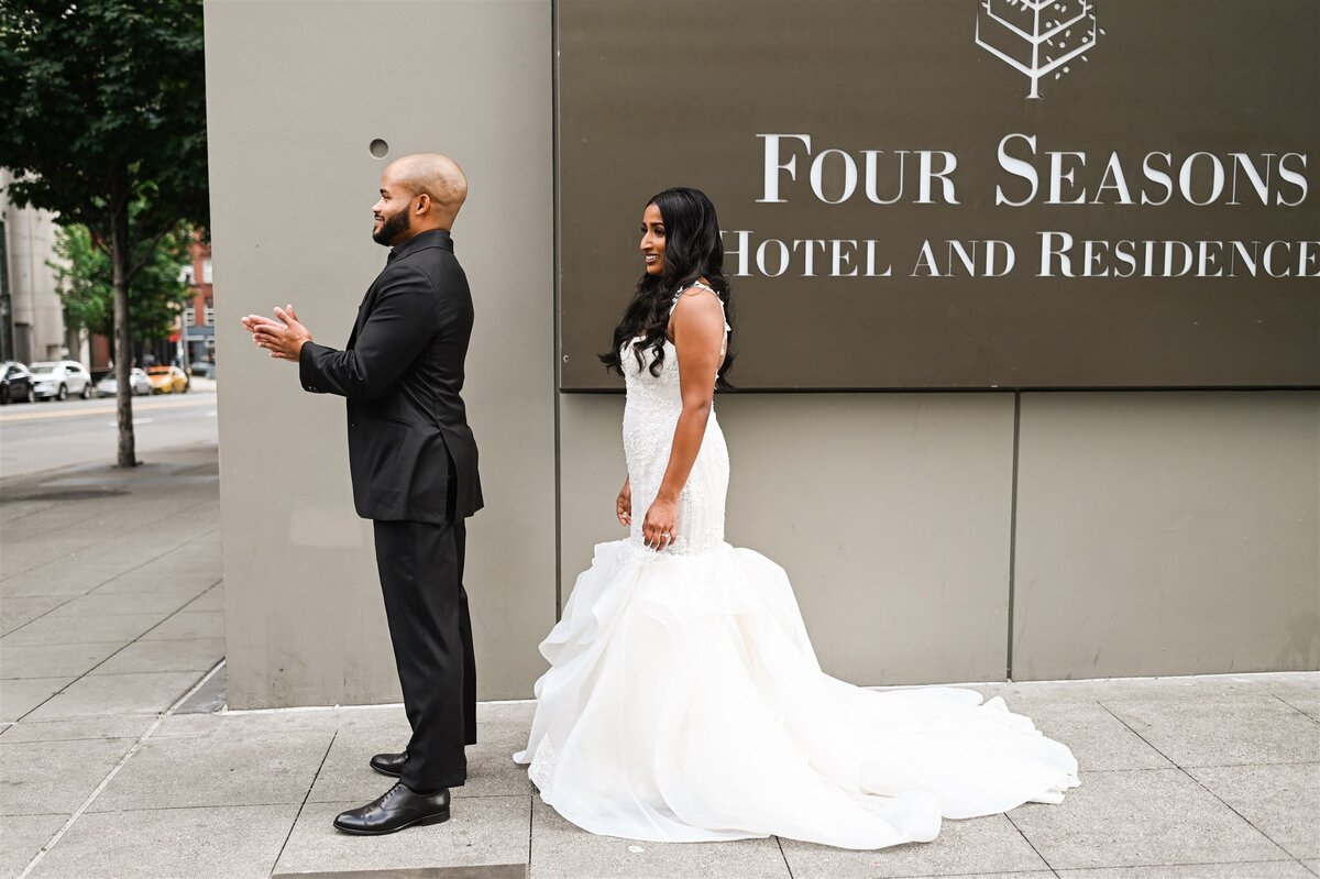 Four Seasons Hotel Seattle Wedding | Captured by Candace Photography | Seattle Wedding Photographer