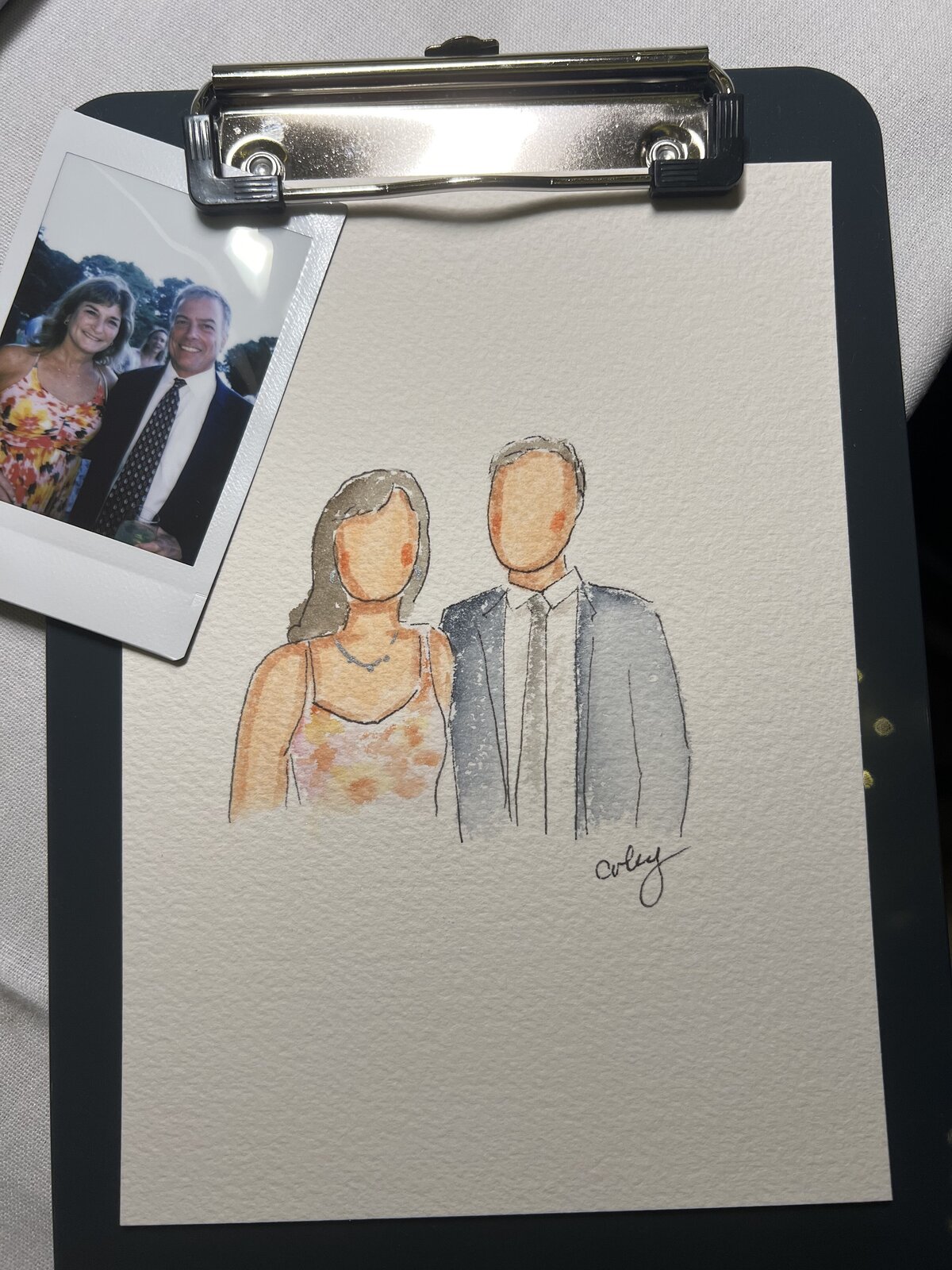 Watercolor wedding entertainment