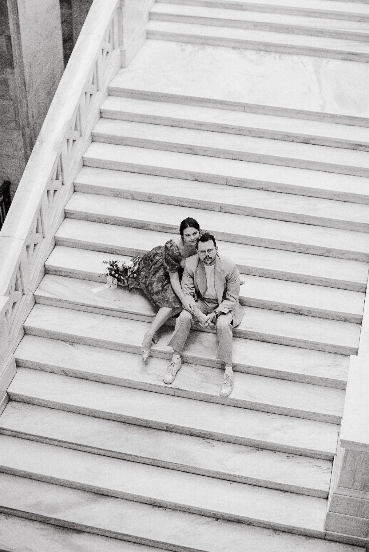 Arkansas state capital building editorial elopement photos