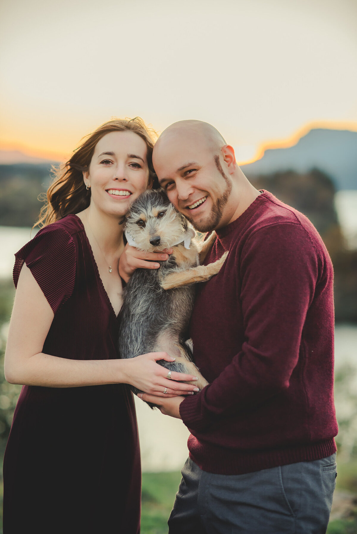 couple with dog