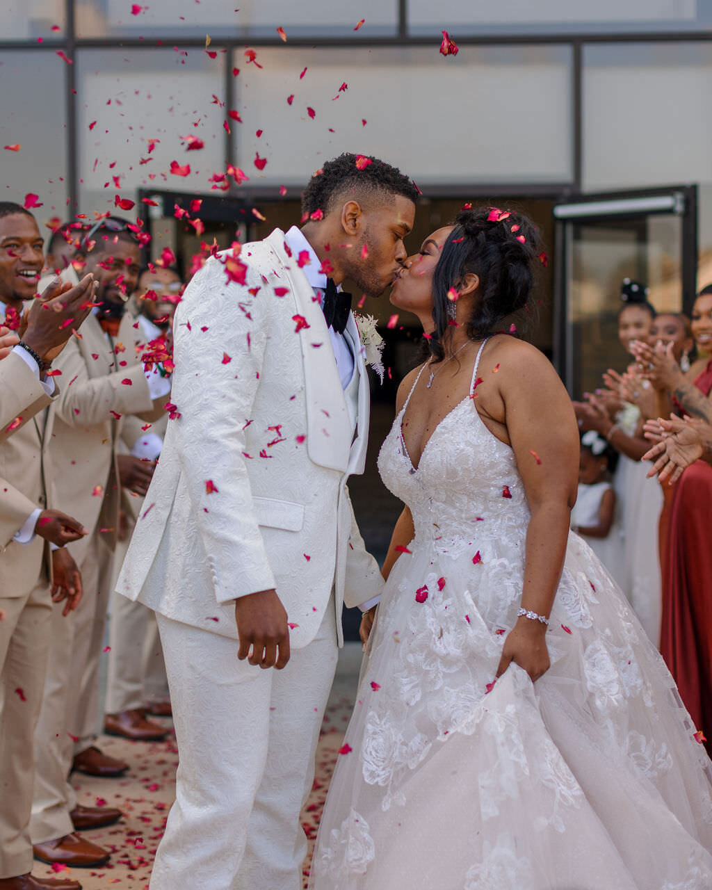 Jamika and Kanton’s beautiful wedding ceremony in Chicagoland, coordinated with elegance and attention to detail by SouthWind Events.