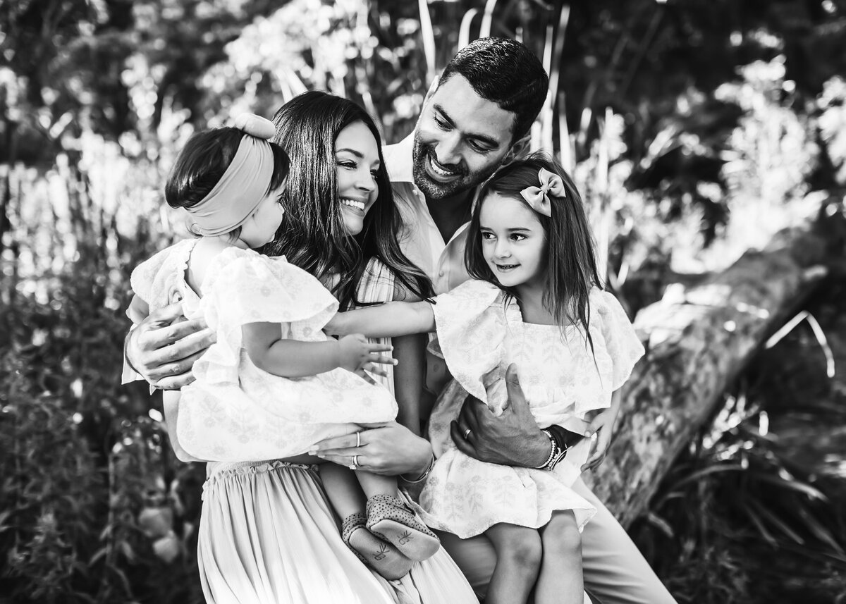 Black and white lifestyle family pictures in Denver Colorado