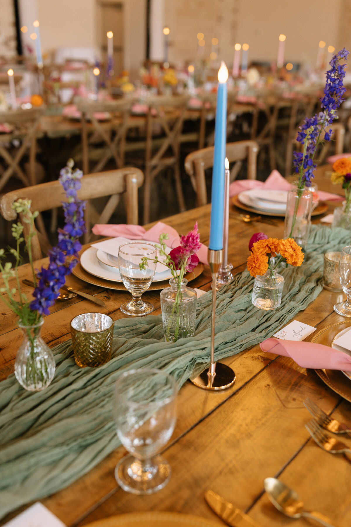 Documentary capture of reception details at a Tennessee wedding, highlighting the couple's personal touches