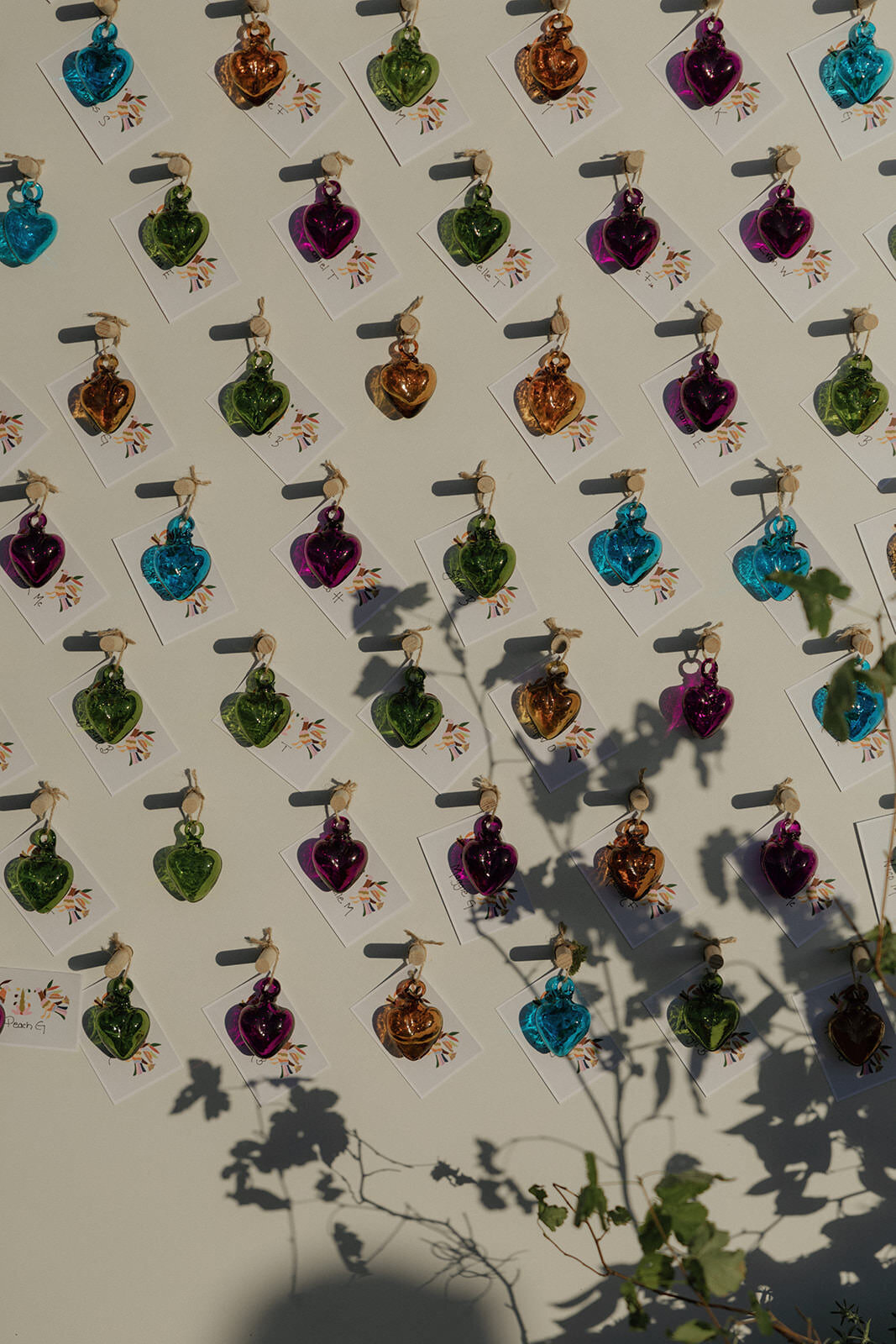 Custom escort display wedding design