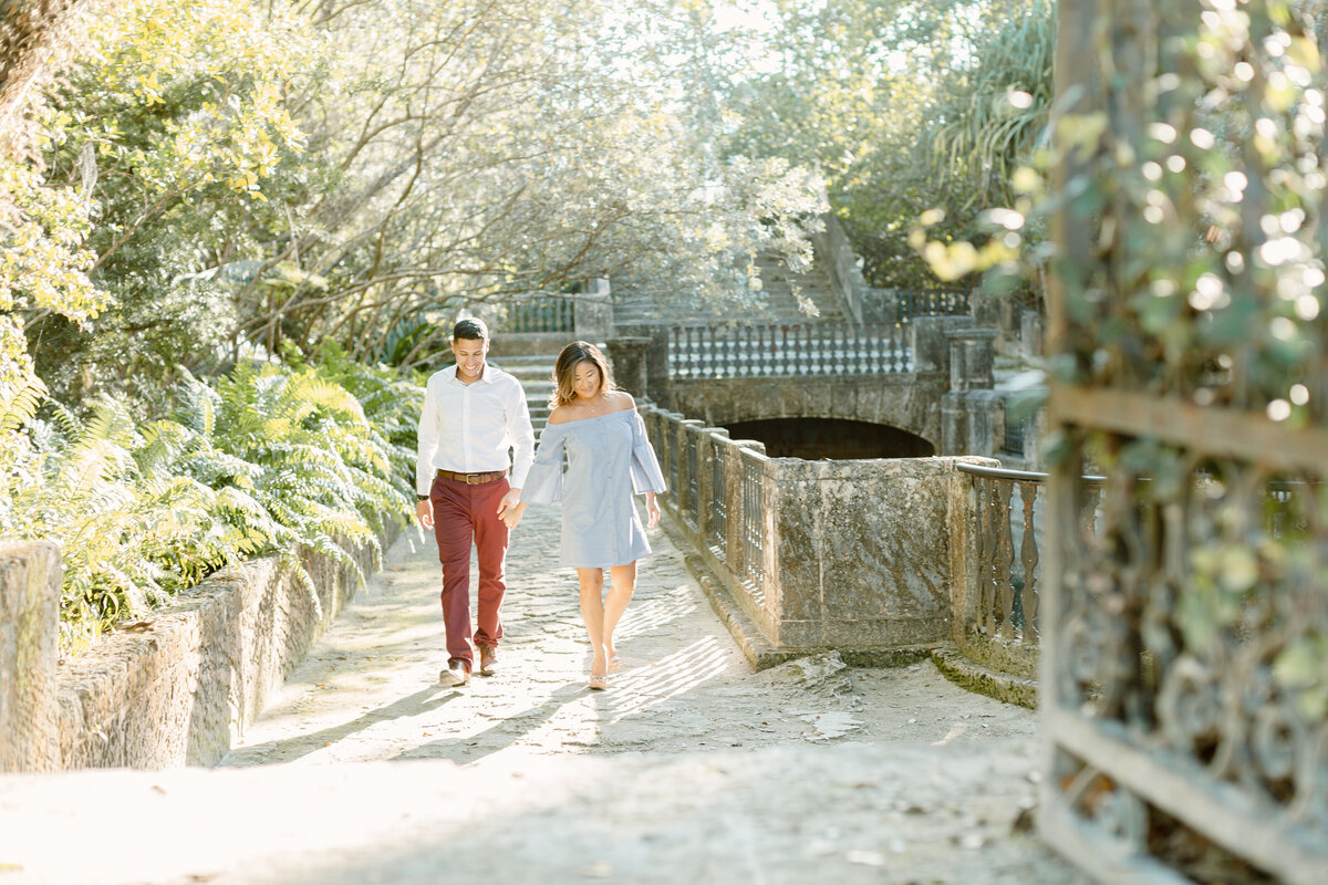Vizcaya Museum Engagement Photography Session 27