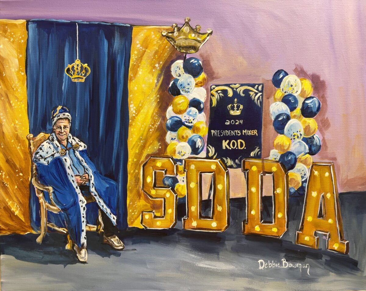 Live event painting commission by Debbie Bowman Art