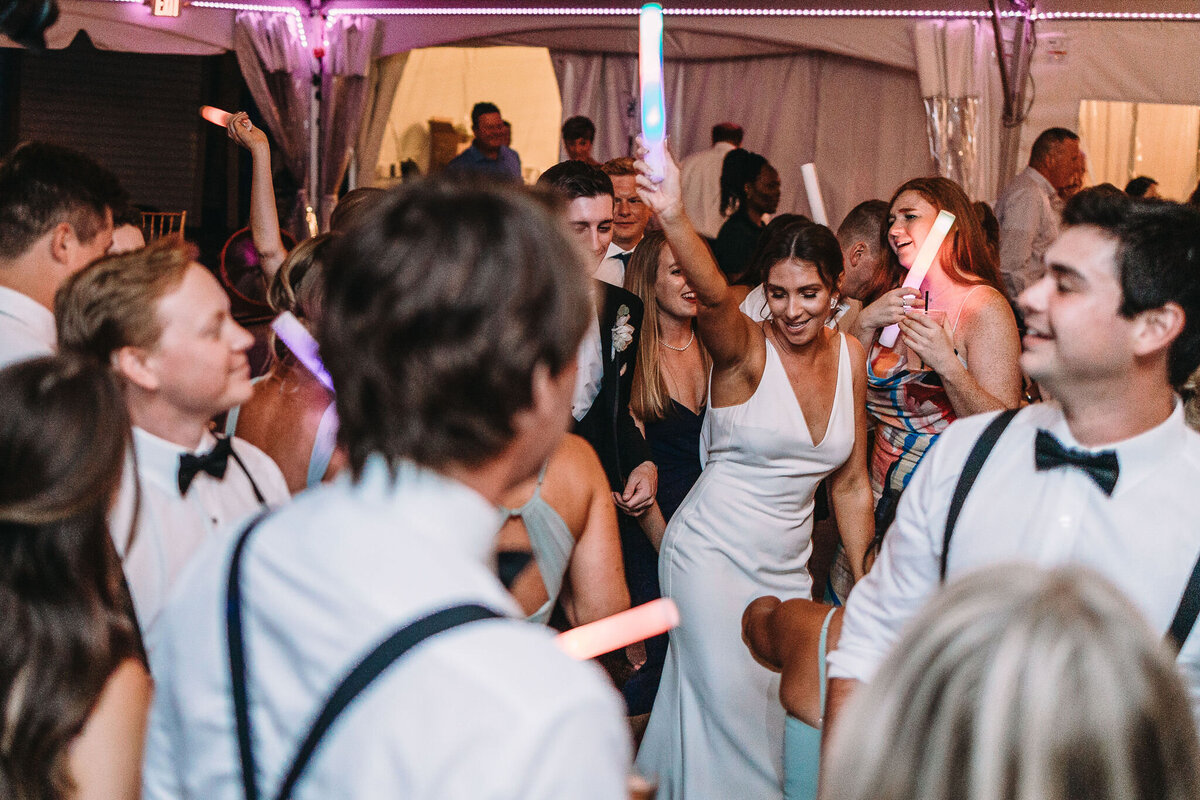 Late night reception dance party at Wentworth Inn in Jackson NH by Lisa Smith Photography